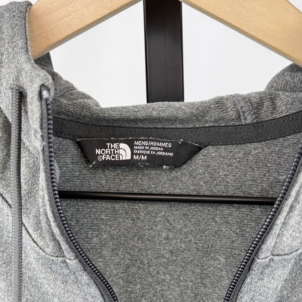 The North Face Full Zip Hoodie Gray Teal Softshell Jacket Mens M Zip Pockets - Picture 7 of 7